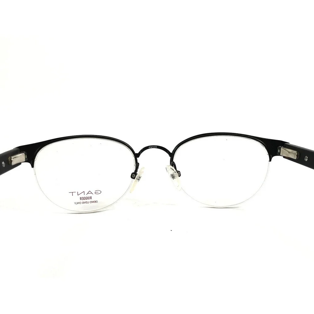 GANT Rugger Eyeglasses Frames GR TILDEN SBLK Satin Black Half Rim 49-20-140